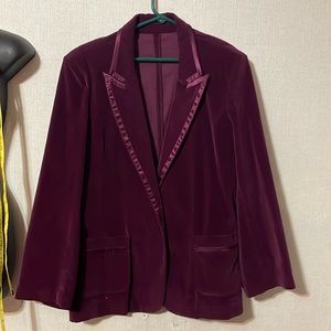 Plum purple Velvet blazer size L